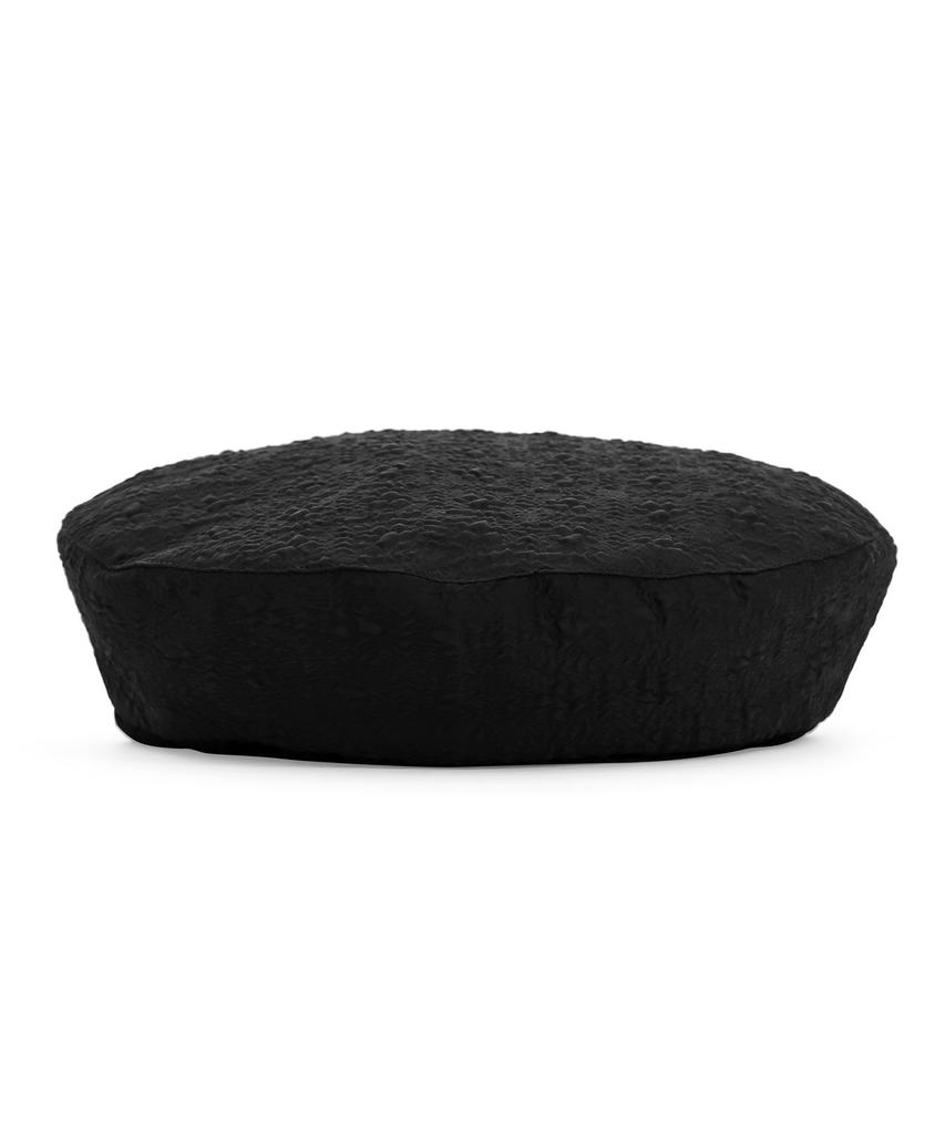 Eondeokeonteulolseutyudio Summer Strap Beret Plate Beret / Strap / Flower Bubble / Black