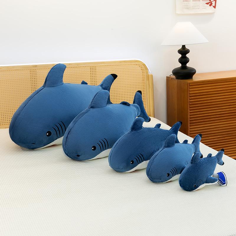 Shanhaijing shark doll wearing shoes shark plush toy tiger shark doll throw pillow rag doll