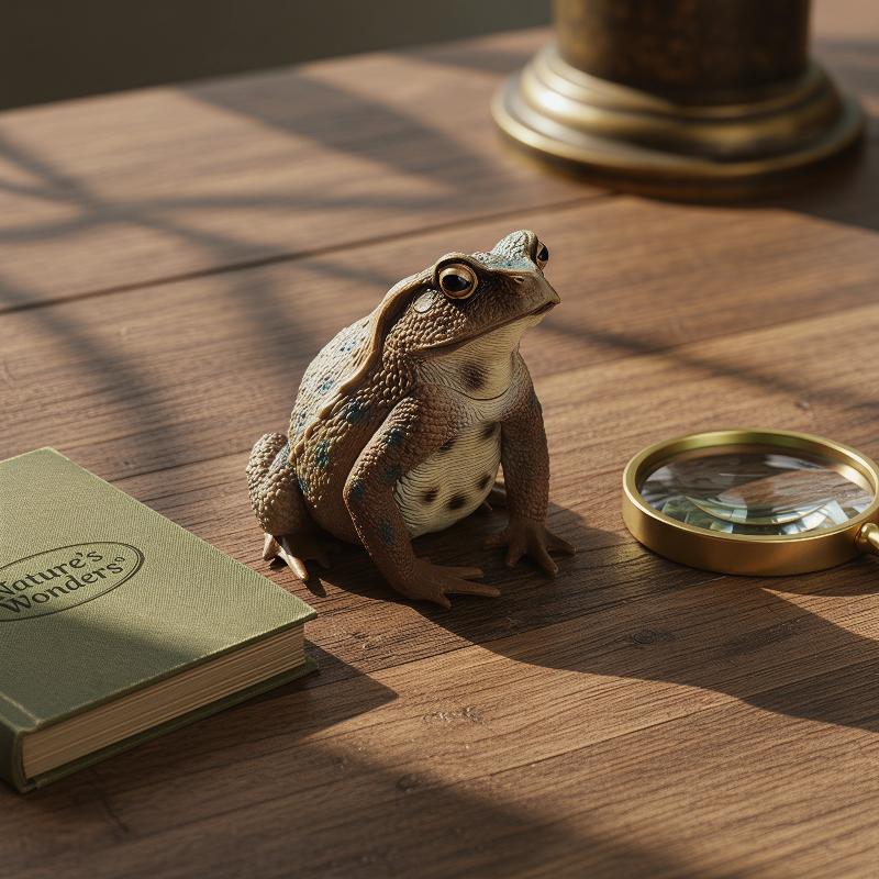 1Pcs Hand Painted Amphibious Animal Figurine Educational Realistic Toad Frog Figure Rubber Animal Model Toy For Kids
