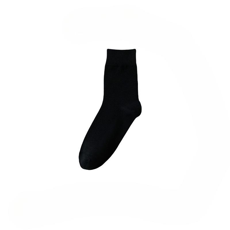 Men's Summer Mesh Pure Cotton Mid-Calf Breathable Anti-Sweat Cotton Stockings Anti-Odor Long-Sleeved Stockings