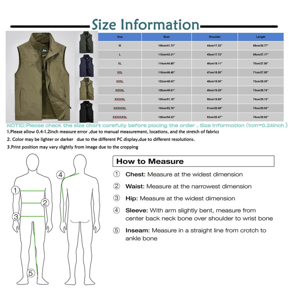 Fashion Men Casual Solid Outdoor Quick-drying Vest Jacket Tops