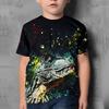 Kids Boys' T Shirt Short Sleeve Dinosaur Graphic Animal Black Children Tops Summer Active Cool Cute School Daily