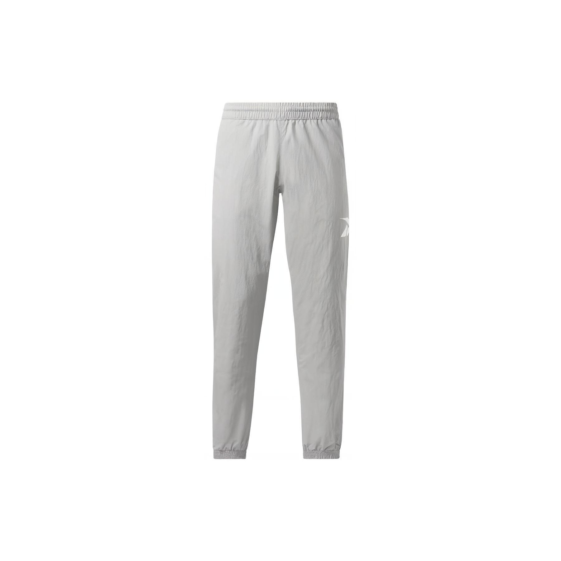 Reebok Solid Color Logo Mid-Waist Cuffed Sports Pants Unisex pants Gray IA2513 2XS