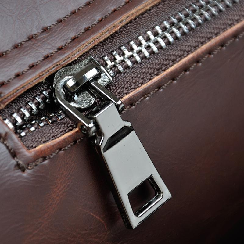 Korean Retro Crazy Horse Leather Men's Backpack