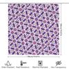 Purple White Geometric Print Shower Curtain For Bathroom Decor Fabric Durable Liner (180 X 240Cm)