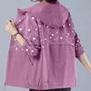 Spring Summer Fashion Thin Windbreaker Women Jacket Coat Female Hooded Long Baseball Uniform Loose Jackets