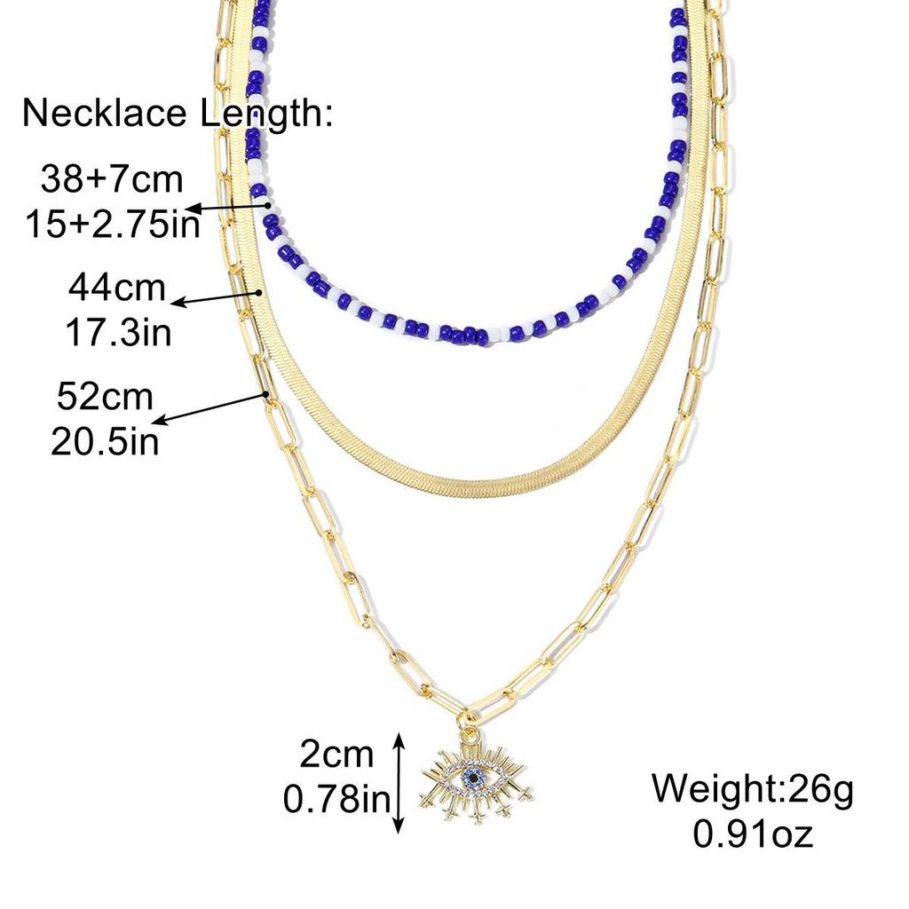 Multi-layer Crystal Pendant Necklace Women's INS Beautiful Elegant Design Versatile Daily Wear Fashion Neck Jewelry