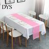 Table Decor Runner Long Rectangle Smooth Fabric Machine Washable Solid Color Party Wedding Banquet Supplies