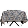 Cloth Dad Explosion Retro Orchid Cotton And Linen Fringed Rectangular Dining Table Tablecloth Coffee Table Tablecloth