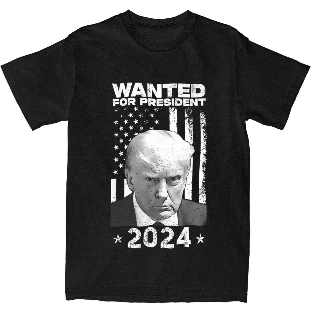 

Donald Trump Mug Shot Wanted For U.S. President 2024 T Shirt Summer Street Style T Shirts Cotton Fashion Tee Shirt XXL