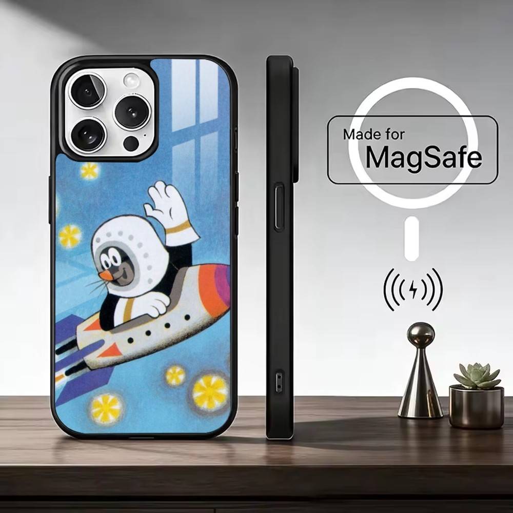 Cartoon Littles Mole  Phone Case For iPhone17,16,15,14,13,12,11 Plus,Pro Max Magnetic For Magsafe Wireless Charging