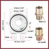 Universeller Auto-Aluminiumlegierung Ölfilterkühler Sandwich-Gewindeplattenadapter Ölkühlersatzteile Silberton M20x1.5 1/8 NPT Ersatzteile
