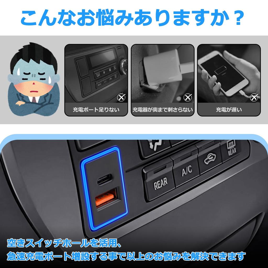 Jiooy Toyota USB Port Alphard 30 USB Expansion Kit Dual USB Port Hiace 200 USB Power Expansion Daihatsu Car USB Port Vellfire 30 Power Socket USB