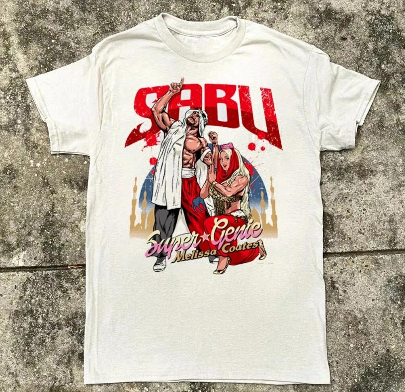 

Vintage Sabu White Cotton Gift For Fans T-Shirt Full Size S-4XL XL