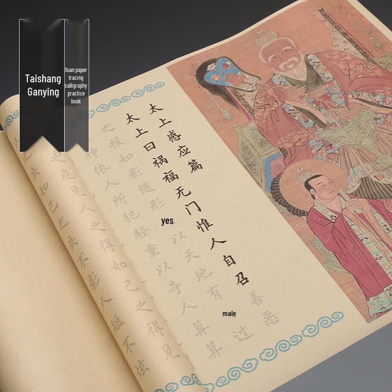 Supreme Harmony Sutra Copybook: Ouyang Xun Regular Script, Xuan Paper & Tracing Paper for Brush Calligraphy Practice, Adult Edition
