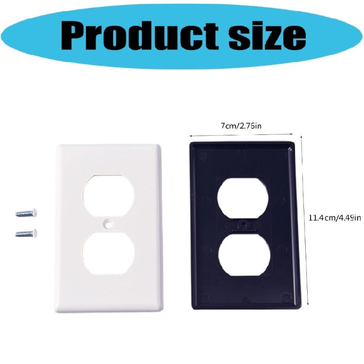 Safety Shielding Wall Outlet Cover with Wear Resistant Plastic Construction Universal Electrical Outlet Case For Indoor Use