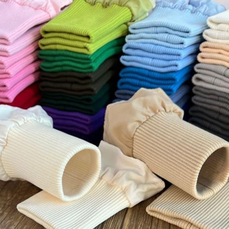 Elastic Ribbed Wristband Wind Resistant Cuffs Polyester Fabric Ribbed Cuff For Winter Coat Down Jackets Handmade Craft