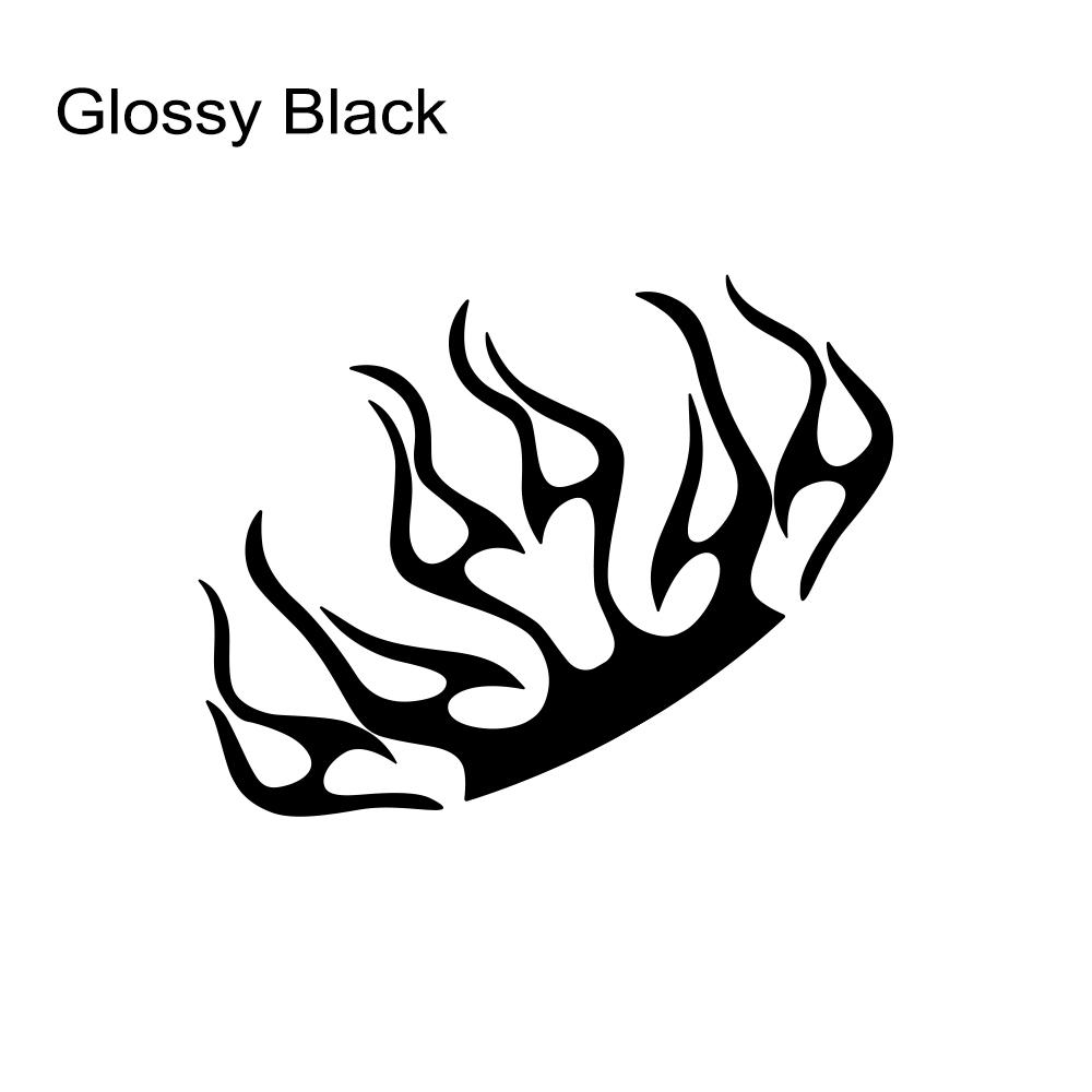 Car Hood Cover Sticker Universal Graphics Burning Flames Vinyl Film Decor Decals Auto Bonnet Tuning Accessories Body Decoration Glossy Black