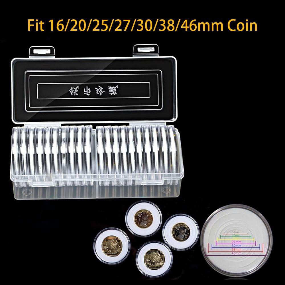 Coin Capsule 17-46mm Copper coins Silver coins 20pcs Clear Holders Storage