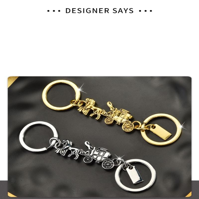 Car Key Double Chain Extended Accessories Personalized  Carriage Long Short Chain Bag Hanging Decoration