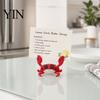 Stable Card Holder Stand 3D Printing Business Holder, Cute Crab Shape, Cartoon Desk Accessory Non-Tip Organizer, for Office Home Desktop Storage