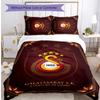 Galatasaray FC Printed 3PCS Bedding Set Breathable Duvet Cover with Pillowcases Decorative Bed Linen for Bedroom Home