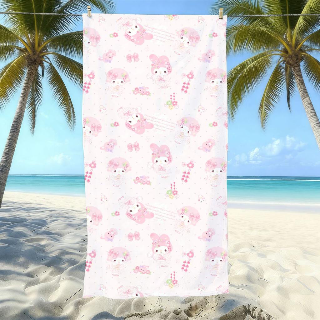 Cute Cartoon Printed Microfiber Beach Towel Quick Dry Bath Towel For Adults Kids Swimming