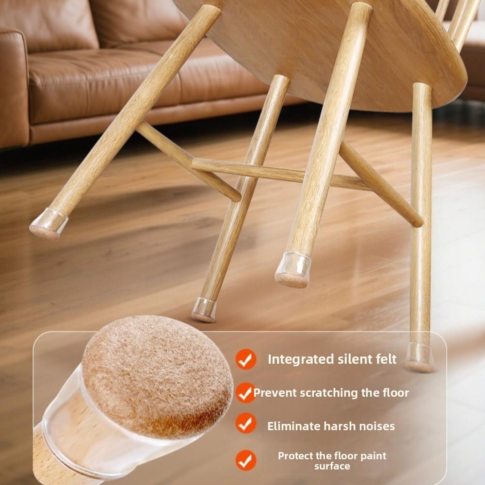 8pcs Diagonal Chair Leg Protectors Foot Covers For 15°-25° Table Legs