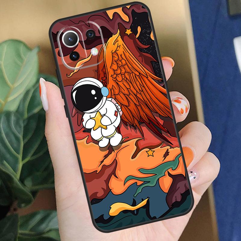 Astronaut Spaceship Case For Xiaomi 15 14 Ultra 13T 14T 15T Pro 17 Pro Max POCO F8 F7 F5 F6 X5 X6 X7 Pro Coque