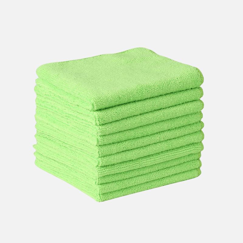 

20PC Багаторазове сушіння Очищення Протирання Домашня кухонна ганчірка Рулони для рушників з мікрофібри Автомобіль Ганчірки для посуду Мийте рушники Чистий інструмент 10PC зелений