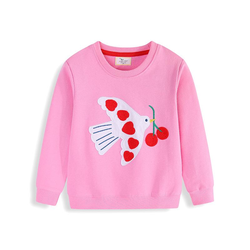 2026 Girls' Round Neck Long Sleeve Sweatshirt – Comfortable New Style