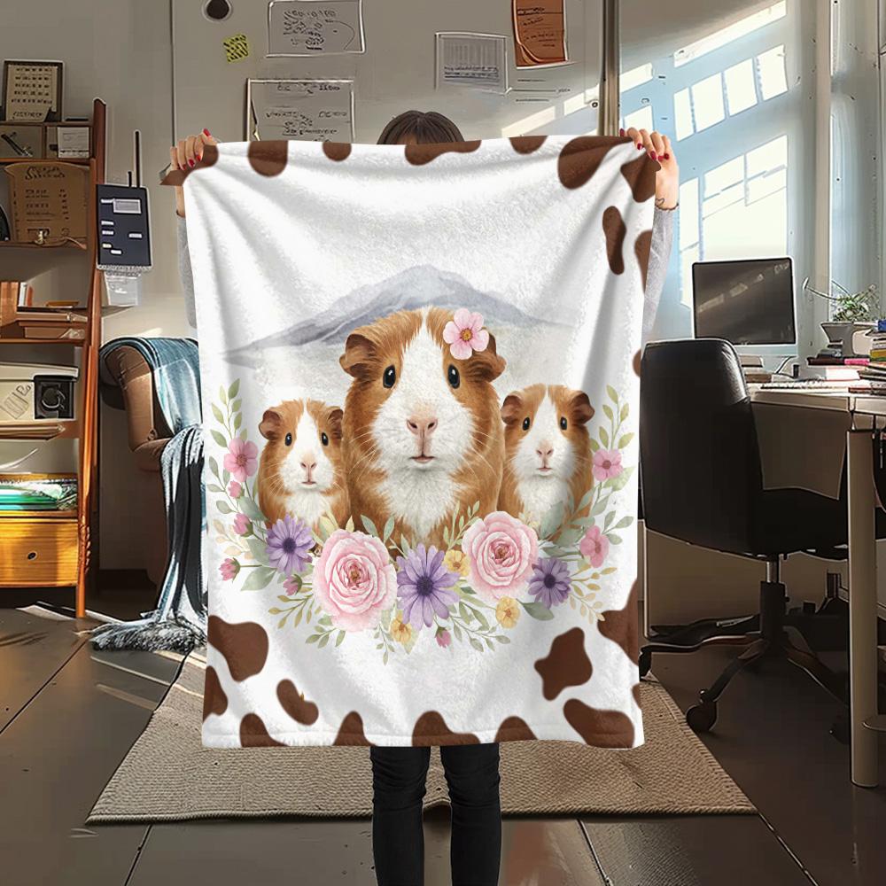 1PC Animals and textures Print FlAannel Blanket, High quality Comfortable for All Seasons, Home Decor, Warmth and Comfort