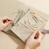 Jewelry Storage Book Set, PU Leather Travel Organizer, with 5 Removable Soft Velvet Pages Design, Jewelry Pouch for Necklaces Rings Earrings