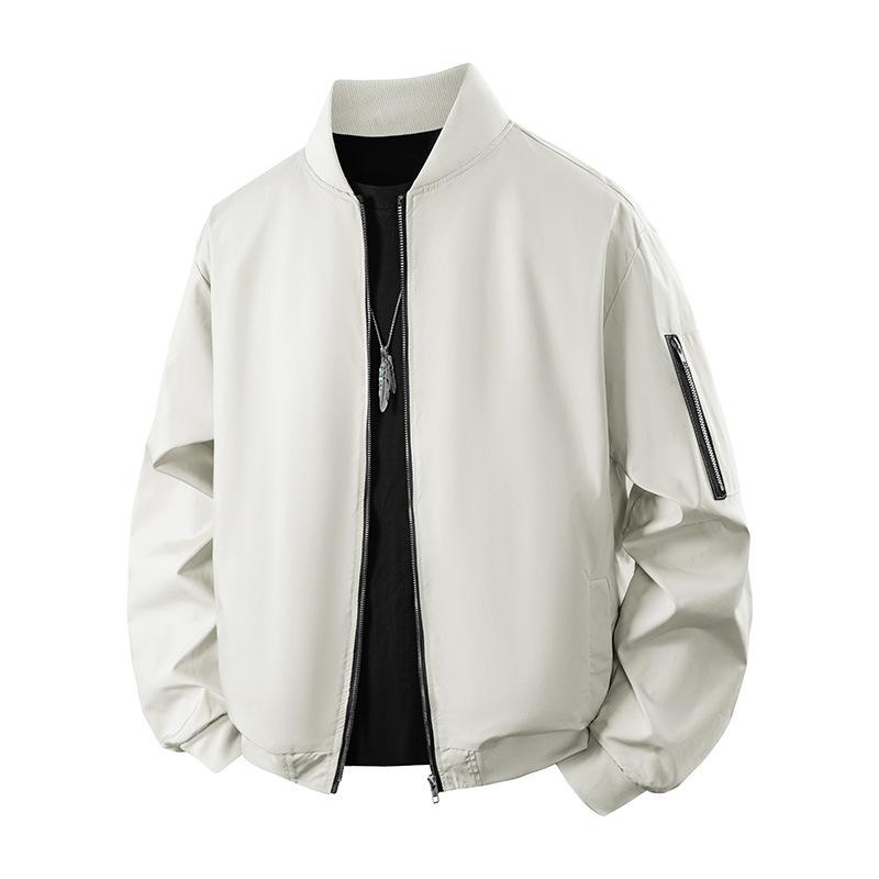 Spring and Autumn Men's Baseball Jacket Casual Pilot Solid Color Men's Youth Casual Jacket