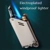 New Windproof Light and Thin Direct-flush Lighter High-end Business Men's Cigarette Accessory Gift Essential for Every Man