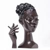 Elegant Black Lady Smoker Resin Incense Burner Ornament