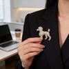 Animal Dog Alloy Brooch With Electroplated Finish For Formal Wear And Gift Purposes
