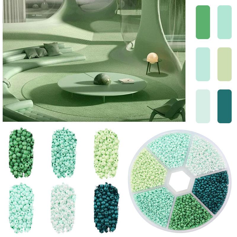 2mm Seed Beads Kit Small Beads For Needlework Craft Round Glass Jewelry Beads For Jewelry Making Bracelet Necklace Handmade DIY