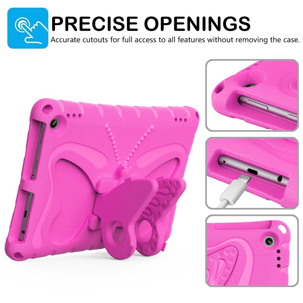 Case For Fire HD10 11th 13th 10.1 Inch HD 10 Plus EVA Case Kids Cartoon 3D Stand Big Butterfly Tablet Cover