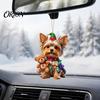 2D Acrylic Holiday Pendant Christmas Animal Ornaments, Cute Flat Hanging Decorative Festival Ornament Decoration for Xmas Tree, Winter Party,