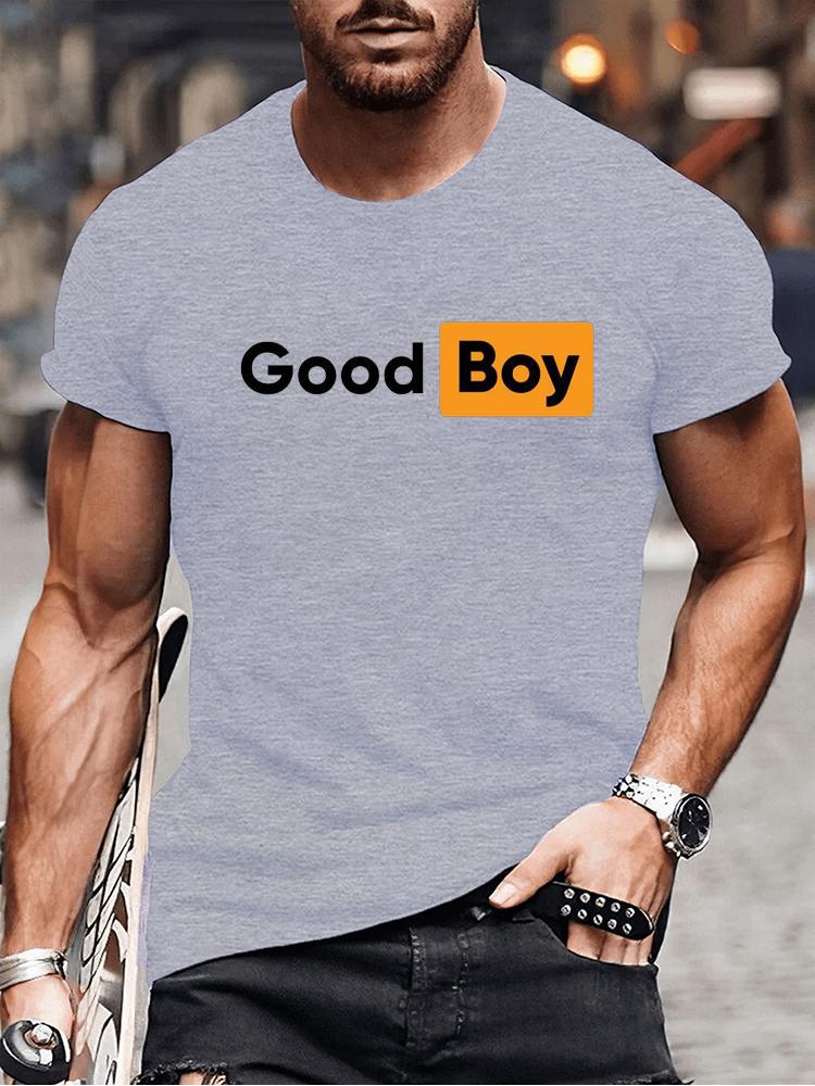 Good Boy Print T-Shirt Fashion Summer Tees for Men Women O-neck Oversize Casual Clothing Short Sleeved Men Boys Tshirts Tops