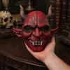 Realistische blutunterlaufene Texturmaske Halloween Gruseliger Dämonenmaske für Erwachsene Horror Roter Teufel Vollgesichtsmaske Party Spukhaus Cosplay Requisite Leicht