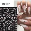 Hot selling nail art stickers ins halloween skull spider bone pumpkin nail sticker nail
