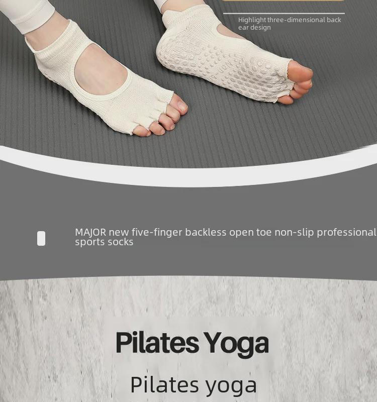 Women's Open-Toe Aerial Yoga & Pilates Five-Finger Socks