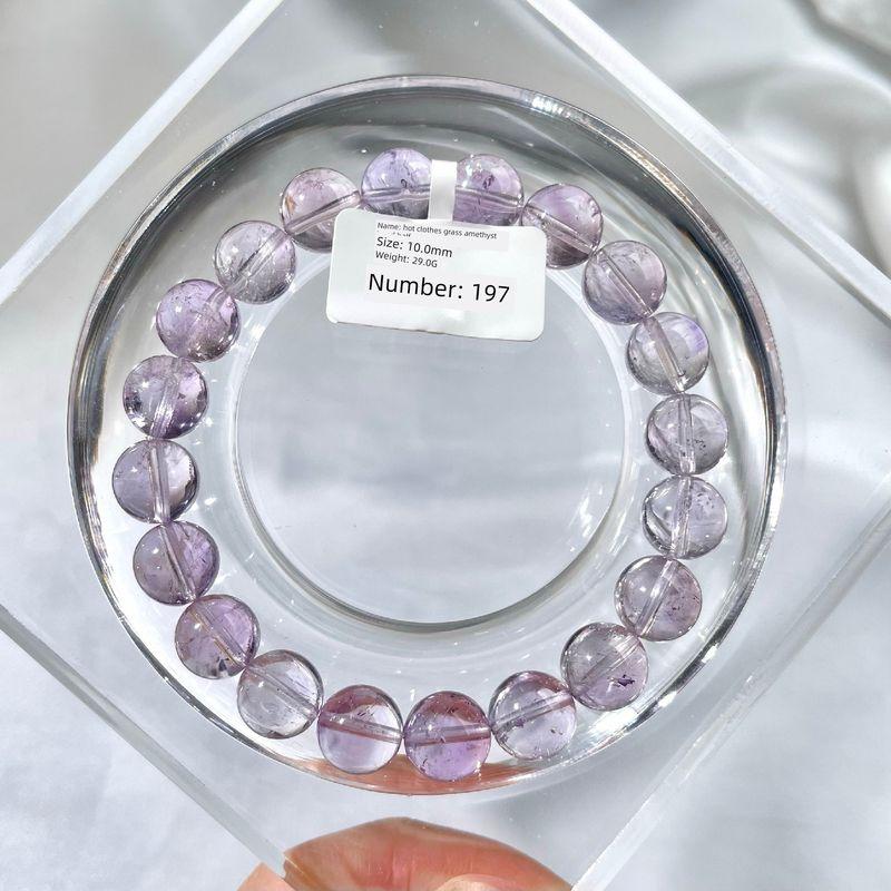 

Натуральный бразильский лавандовый аметист браслет фиолетовый браслет мужской и женский студенческий ювелирный Asai 197#10.0mm