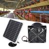 6.5 Inch Solar Powered Exhaust Fan 50W 12V ABS Monocrystalline Silicon Solar Panel Ventilation Fan Kit For Round Pipe Pet House