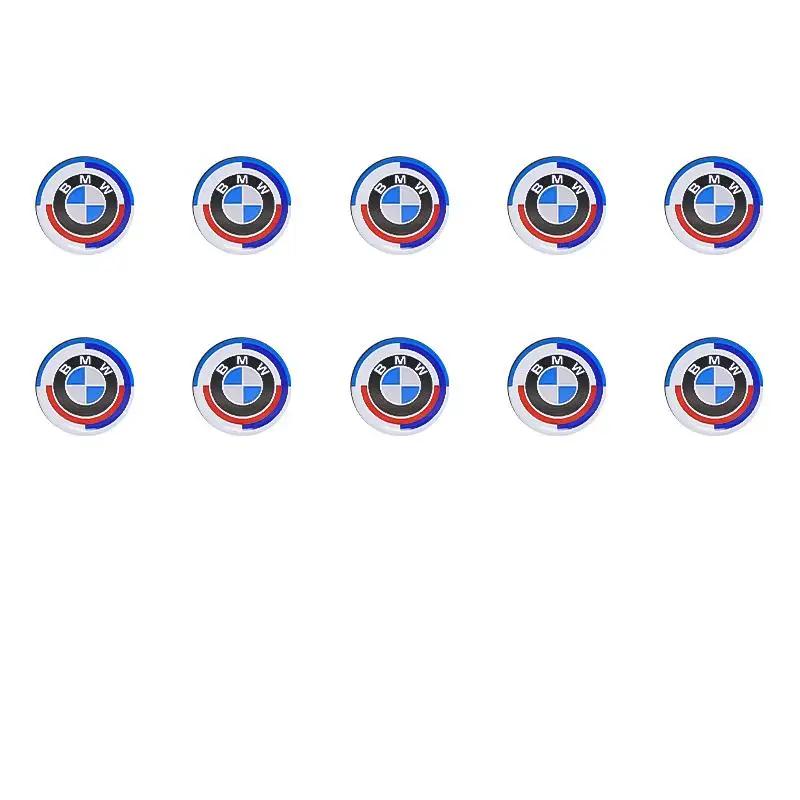 11mm 14mm Araba Uzaktan Kumanda Anahtar Kabı Amblemi BMW E46 E90 F10 İçin Çıkartma Logo Yedek F30 G20 X1 X3 X5 M Performance 50. Yıl