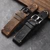 Handgefertigtes Uhrenarmband aus Rindsleder der ersten Schicht 20 22 24MM Schwarz Braun Lederarmband Vintage-Stil Herrenarmband Dickeres Armband