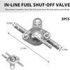 2 PCS Inline Fuel Tank Tap Valve, 6Mm Motorcycle Inline Fuel Petcock Shut Off Valve, Gas Fuel Tank Tap On-Off Switch For 50/70/90/110/125/140/150Cc
