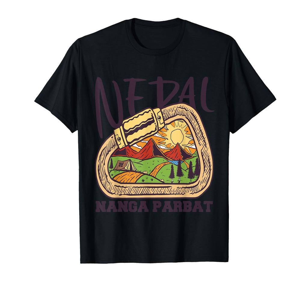 Nanga Parbat Mountaineer Mountain Nature Hiking Nepal Climbing T-Shirt